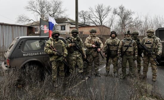 Раздача гуманитарной помощи от ОНФ мобилизованным 