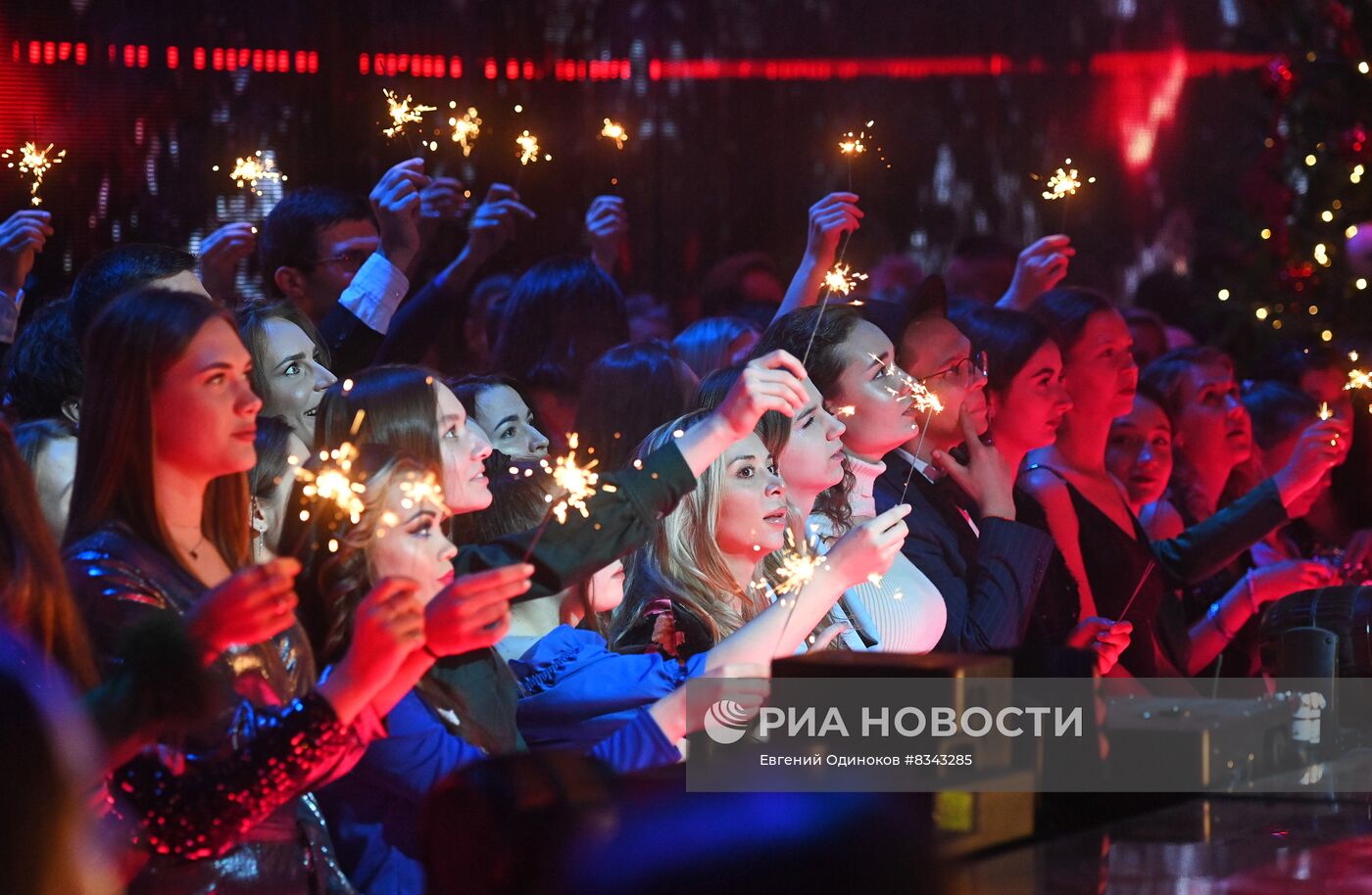 Съемки новогоднего огонька на Первом канале 