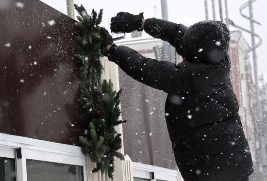 Снег во Владивостоке