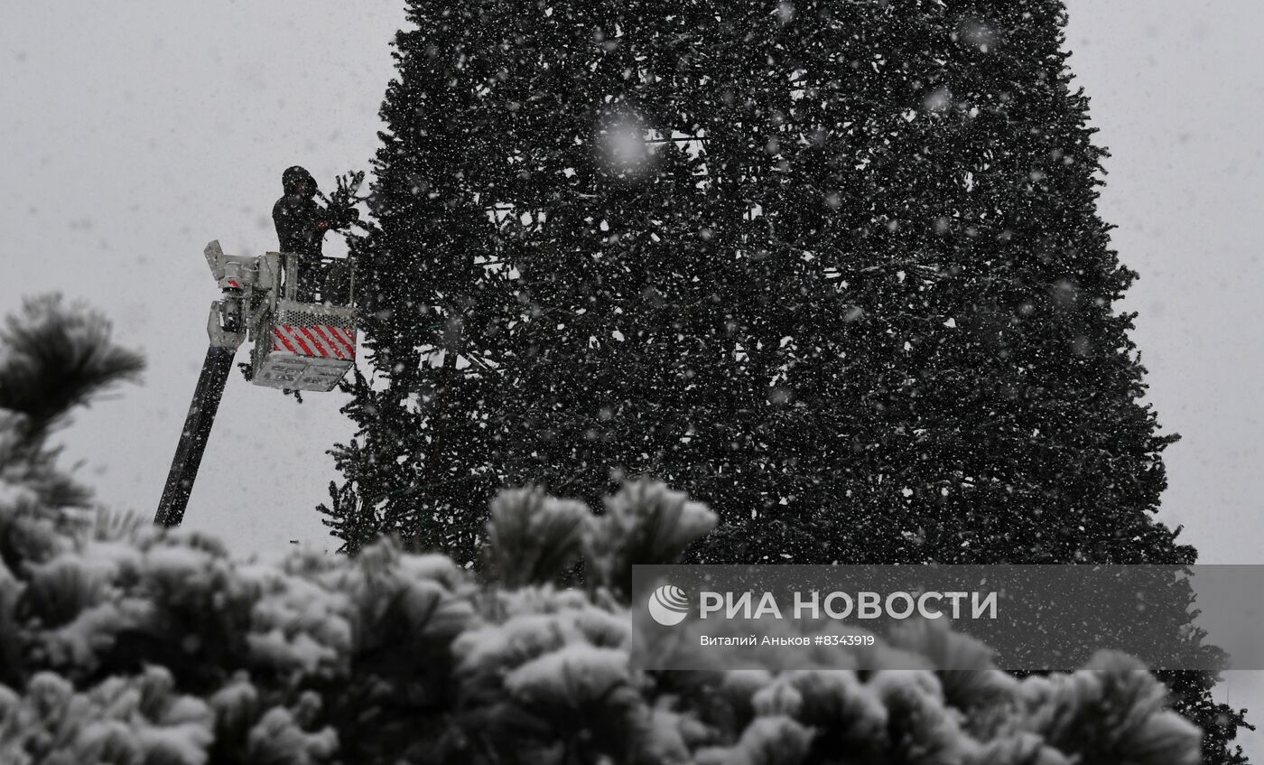 Снег во Владивостоке