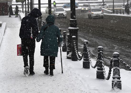 Снег во Владивостоке