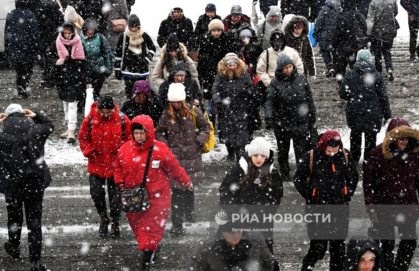 Снег во Владивостоке