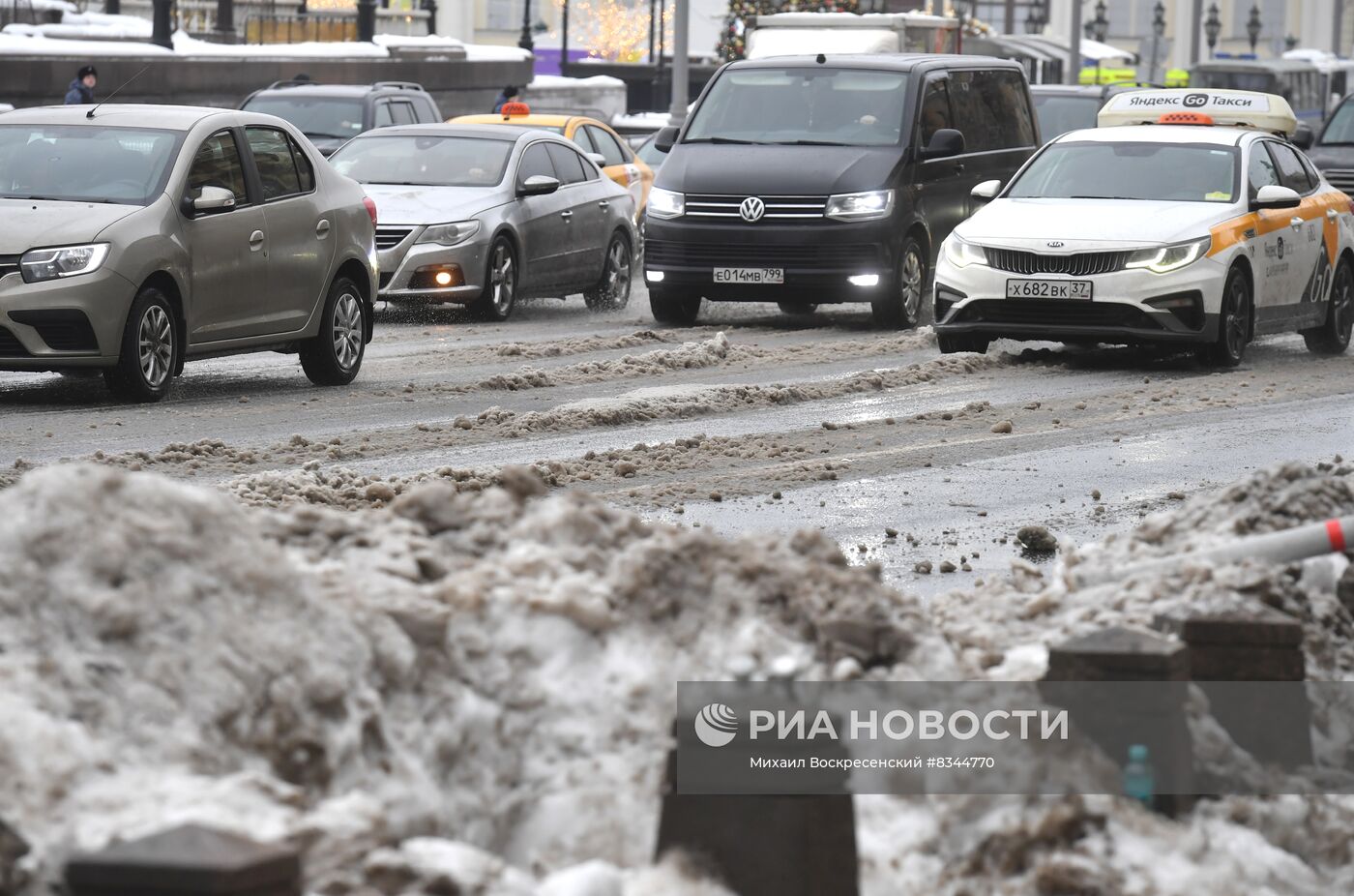 Последствия ледяного дождя в Москве