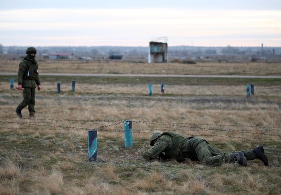Военная подготовка мобилизованных в Волгоградской области