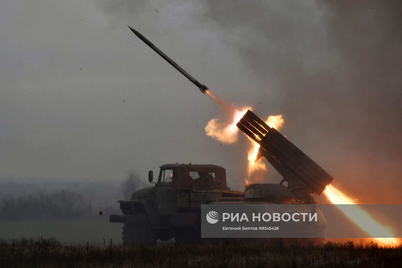 Работа РСЗО на Запорожском направлении