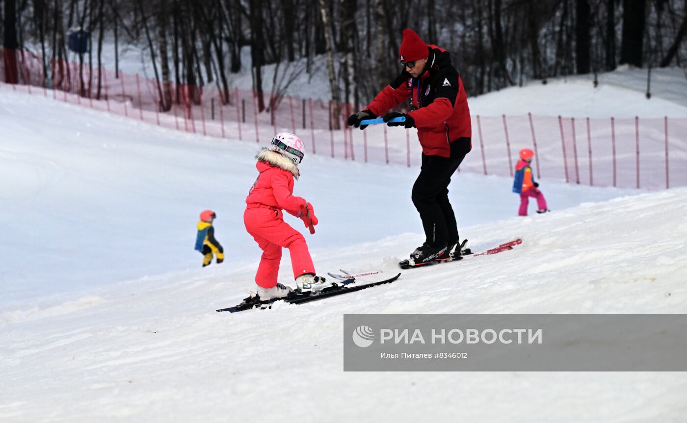 Открытие склона к Чемпионату России по сноуборду на Воробьевых горах