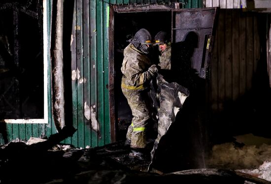 Пожар в приюте в Кемерове
