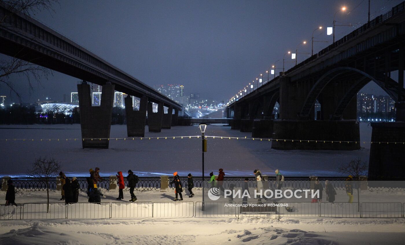 Открытие самого длинного катка в России