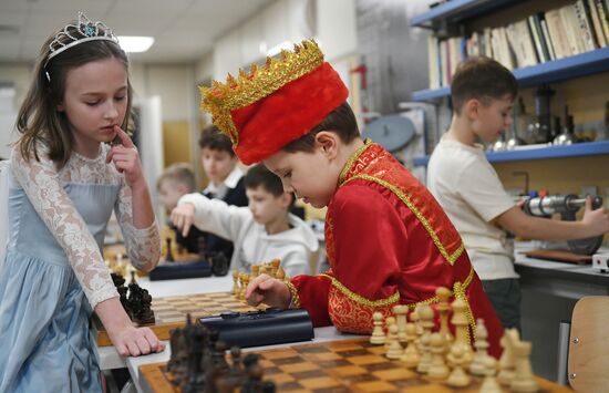 Новогодний турнир юных шахматистов