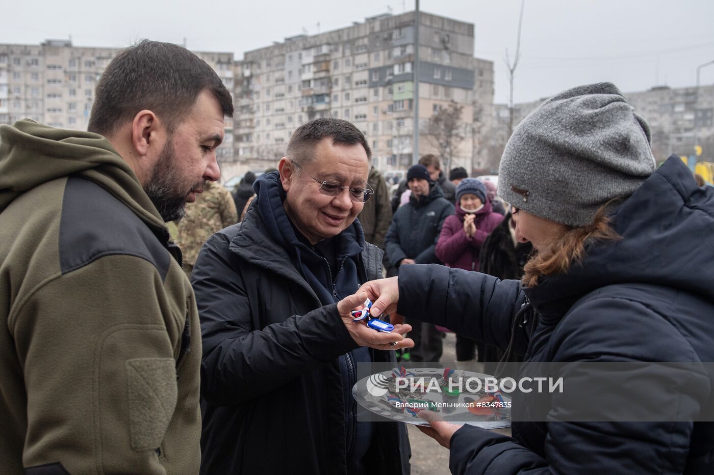 Вручение ключей от новой квартиры в Мариуполе