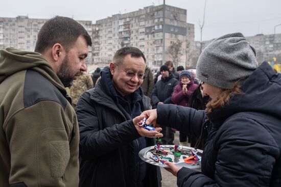 Вручение ключей от новой квартиры в Мариуполе