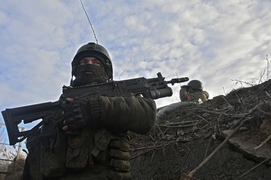 Работа бойцов на передовой в зоне спецоперации