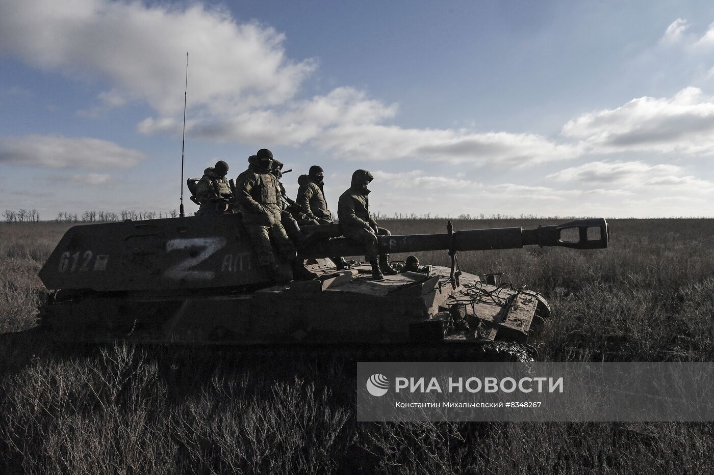 Работа САУ 2СЗ "Акация" на Запорожском направлении