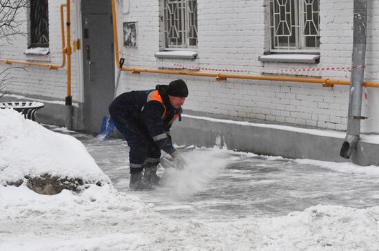 Снегопад в Москве