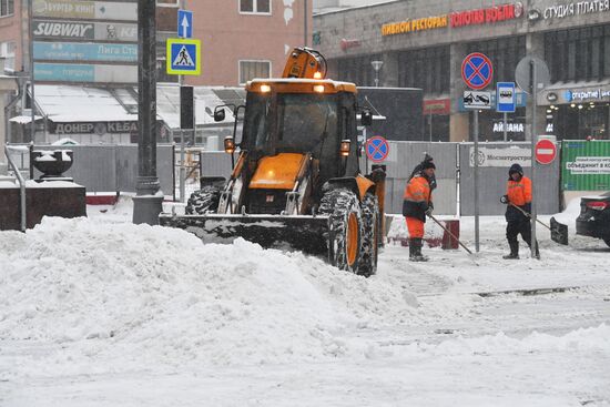 Снегопад в Москве