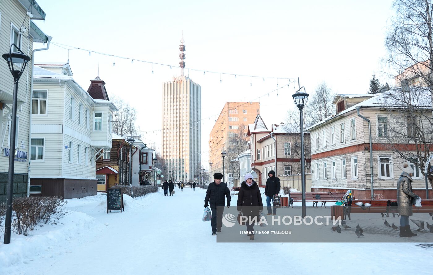 Зима в Архангельске