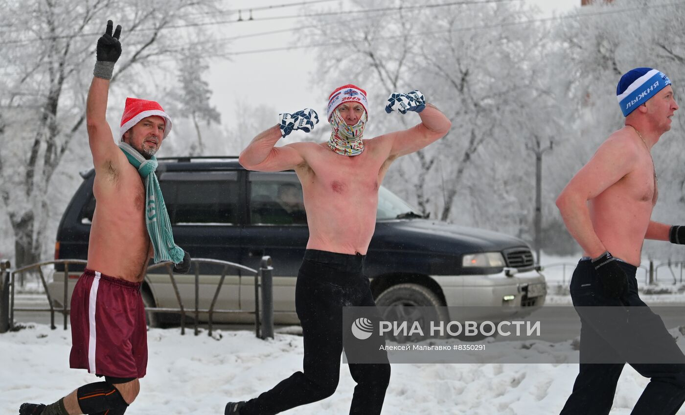 Новогодний забег в Омске