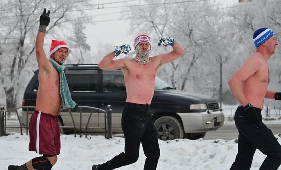 Новогодний забег в Омске