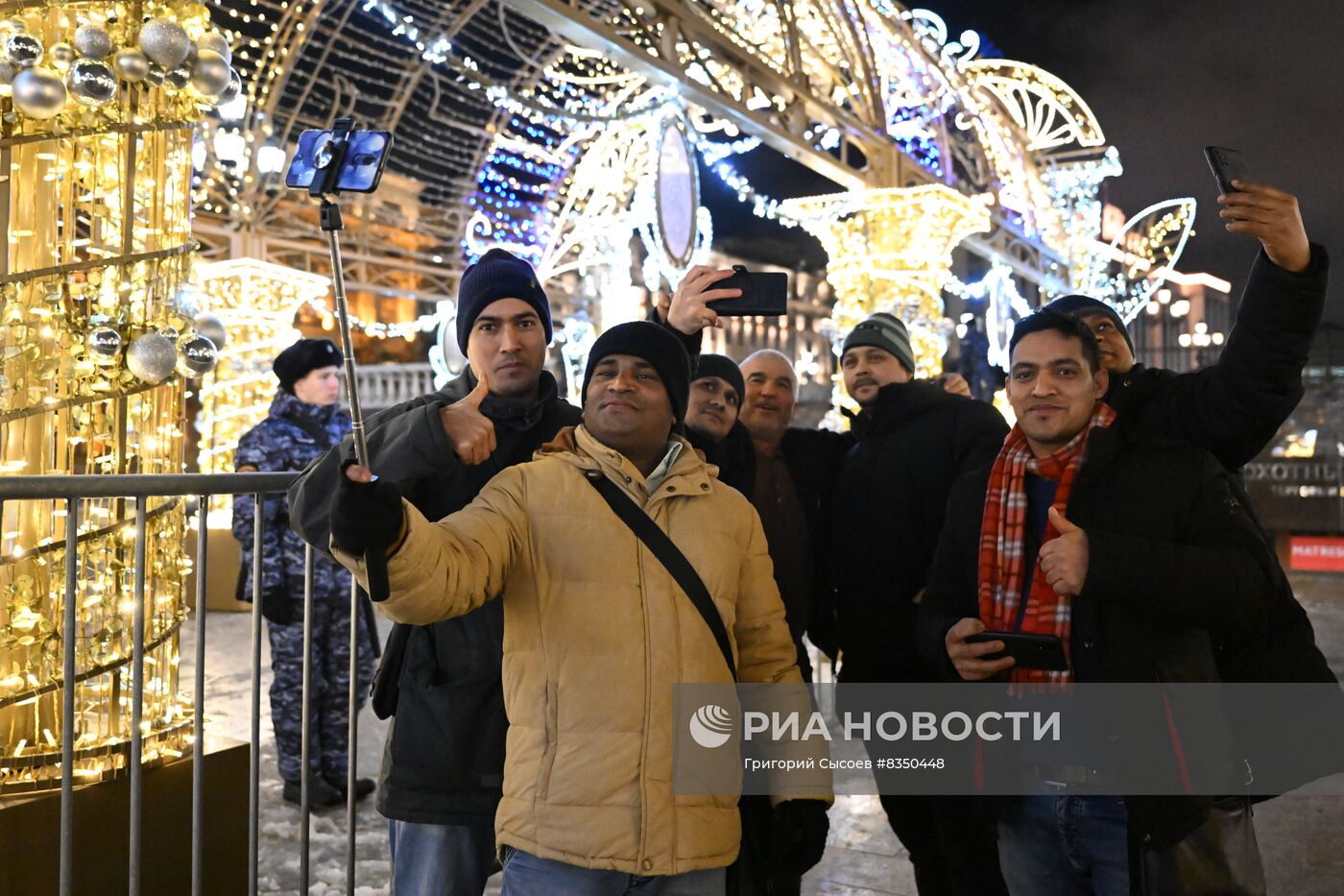 Празднование Нового года в Москве 