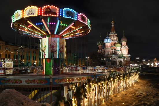 Празднование Нового года в Москве 