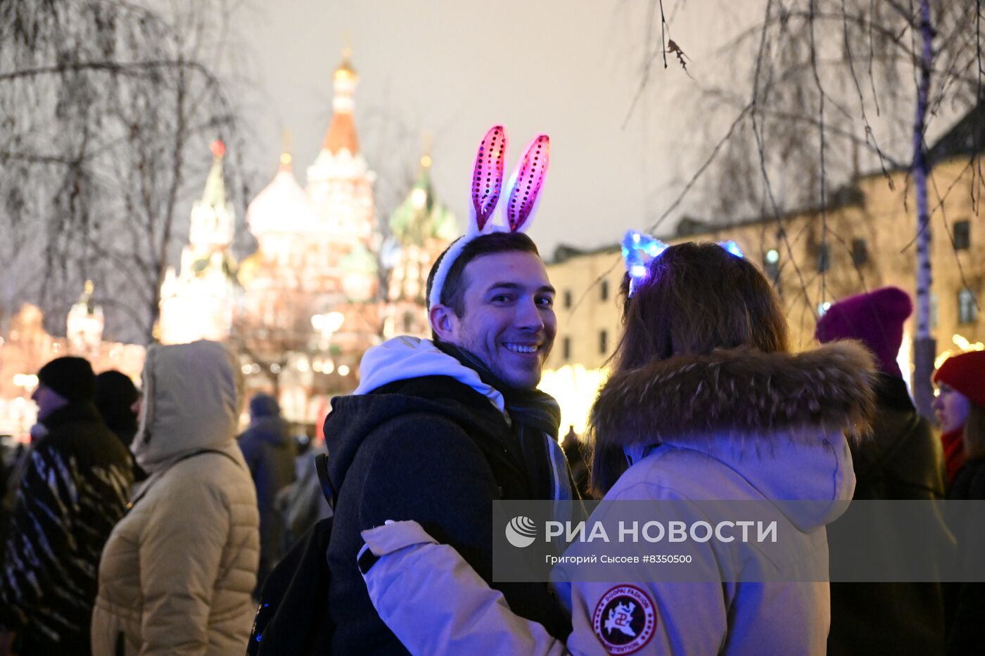 Празднование Нового года в Москве 