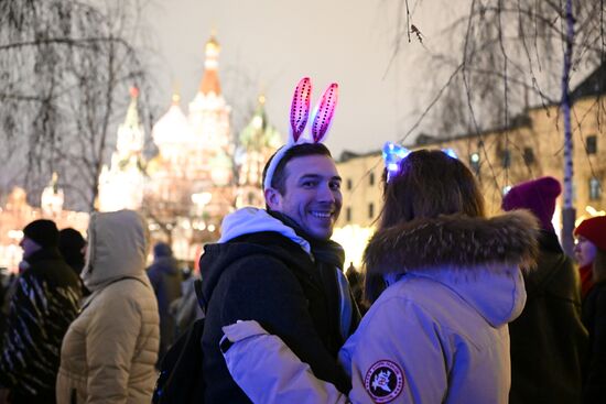 Празднование Нового года в Москве 