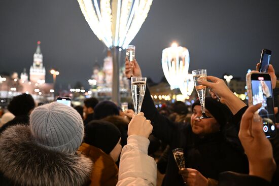 Празднование Нового года в Москве 