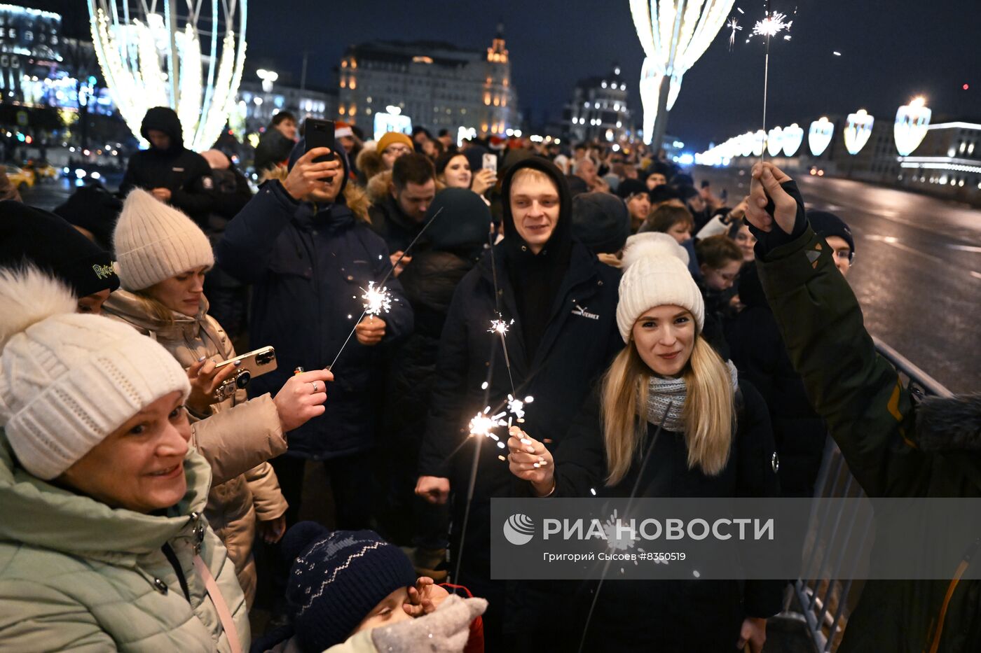 Празднование Нового года в Москве 