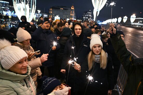 Празднование Нового года в Москве 