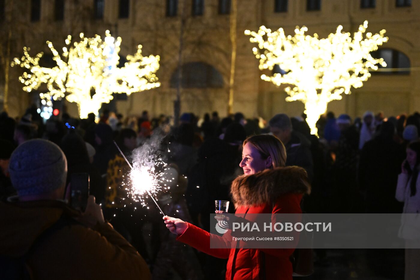 Празднование Нового года в Москве 