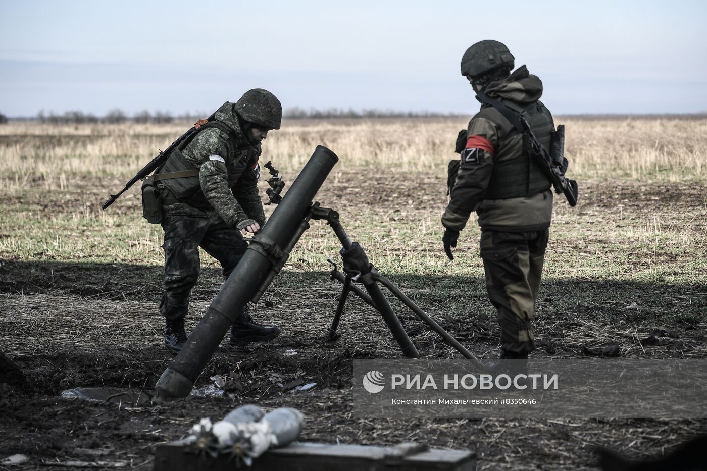 Работа бойцов на передовой в зоне спецоперации
