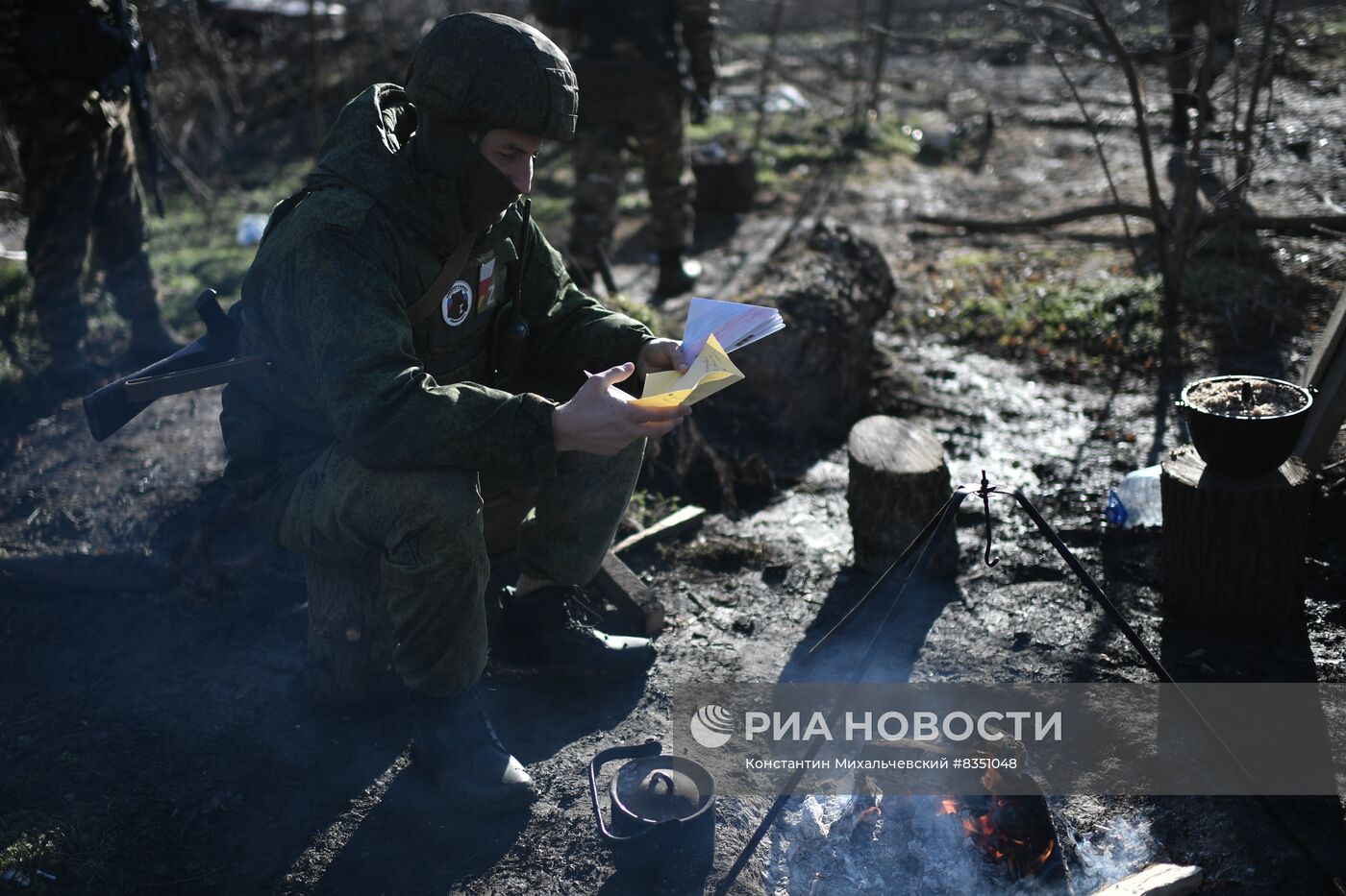 Работа бойцов на передовой в зоне спецоперации