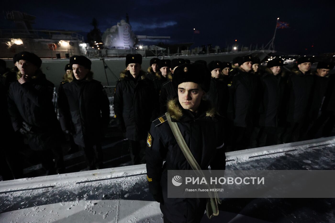 Проводы фрегата "Адмирал Горшков" в Североморске