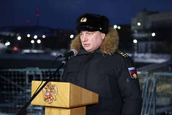 Проводы фрегата "Адмирал Горшков" в Североморске