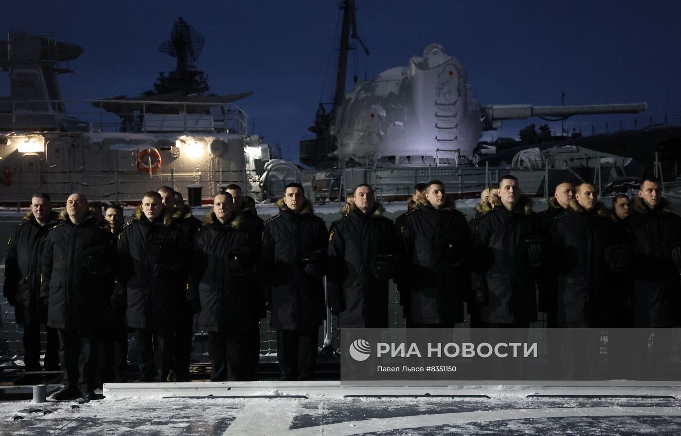 Проводы фрегата "Адмирал Горшков" в Североморске