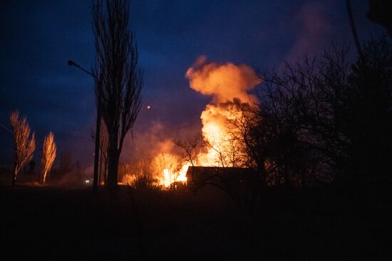 Обстрел Петровского района Донецка