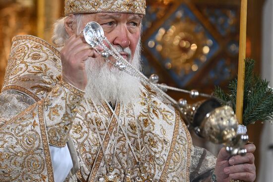 Рождество Христово. Патриаршая Литургия в Храме Христа Спасителя в Москве