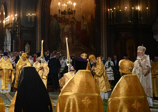 Рождество Христово. Патриаршая Литургия в Храме Христа Спасителя в Москве