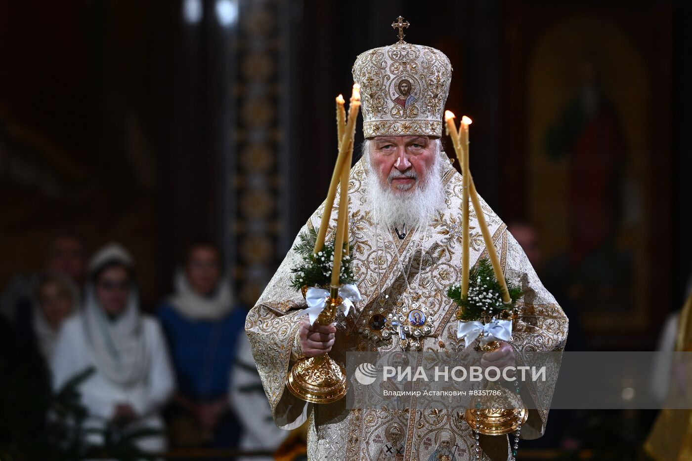 Рождество Христово. Патриаршая Литургия в Храме Христа Спасителя в Москве