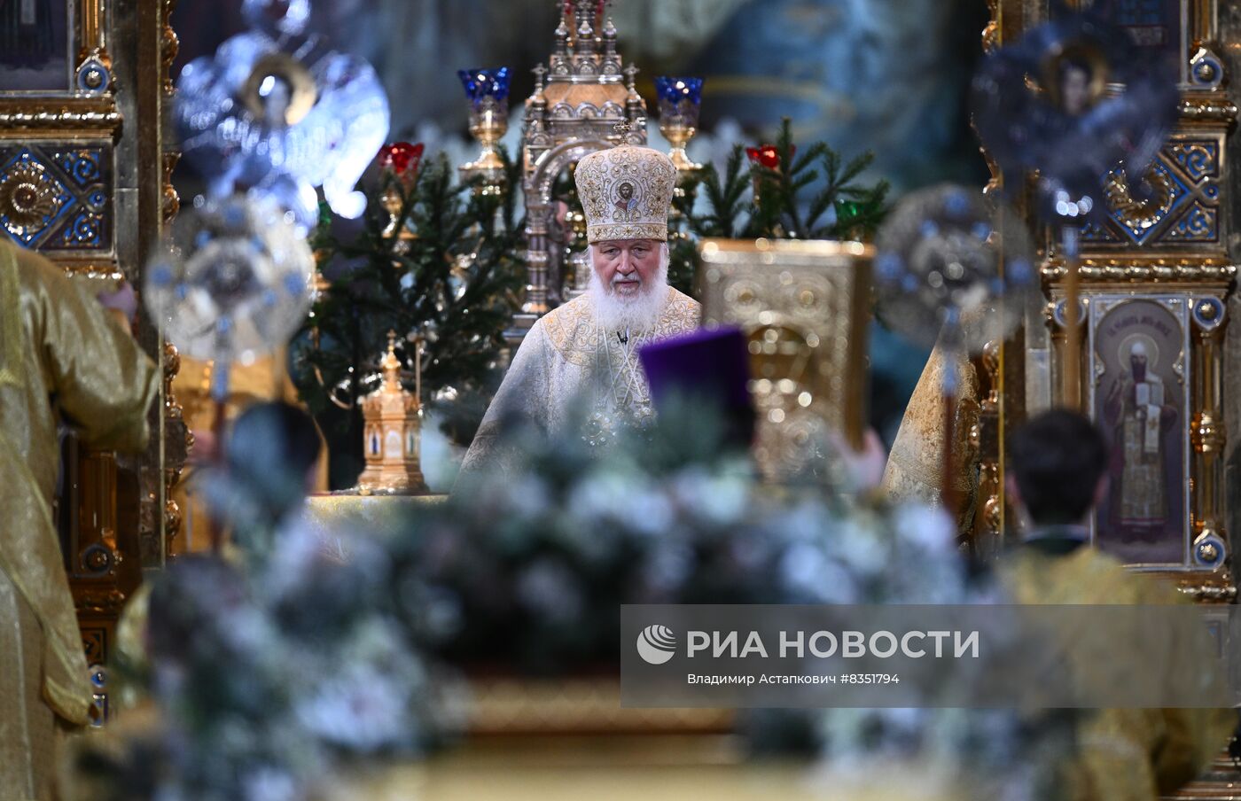 Рождество Христово. Патриаршая Литургия в Храме Христа Спасителя в Москве