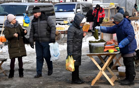 Рождественская продовольственная ярмарка во Владивостоке