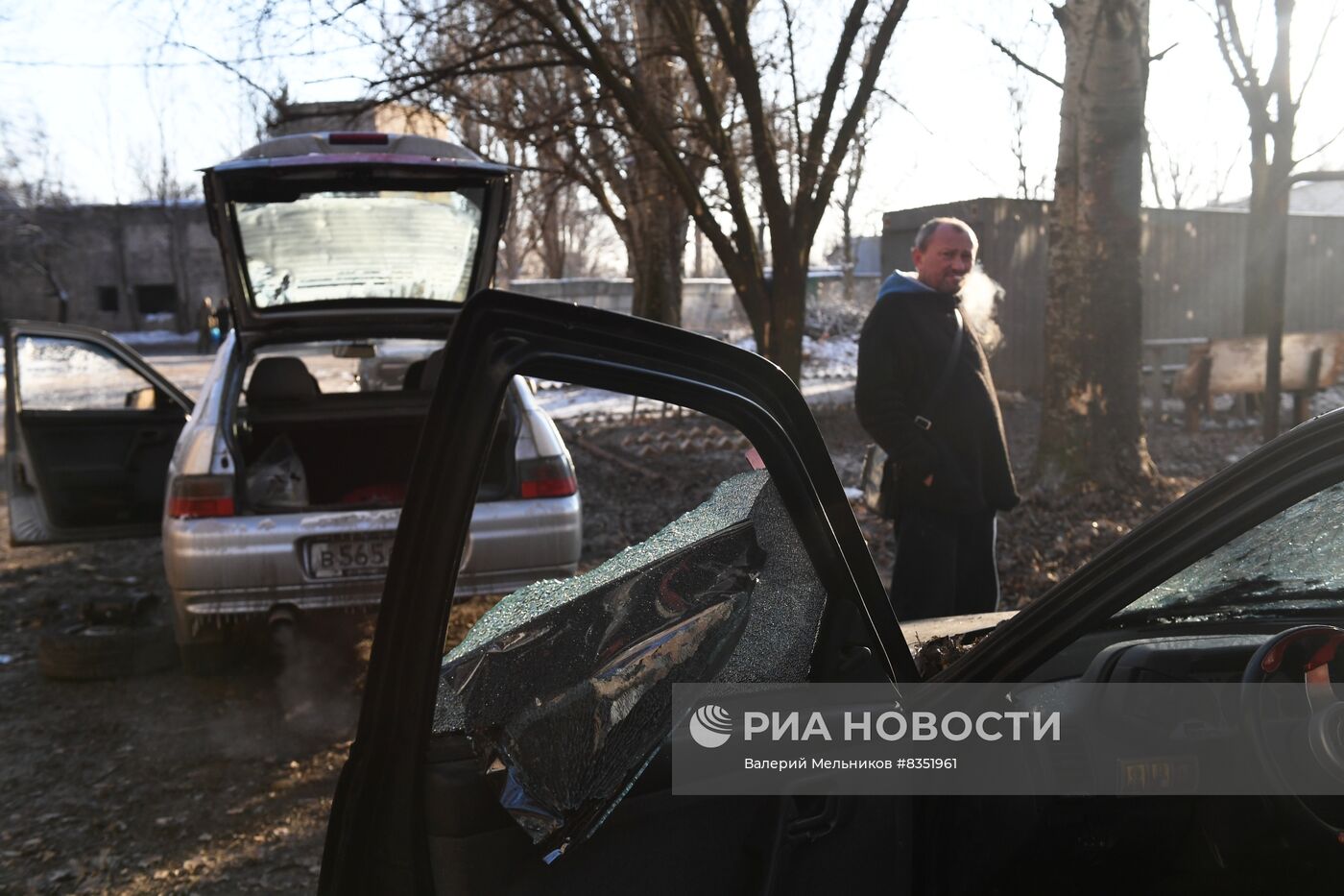 Последствия обстрела в Горловке