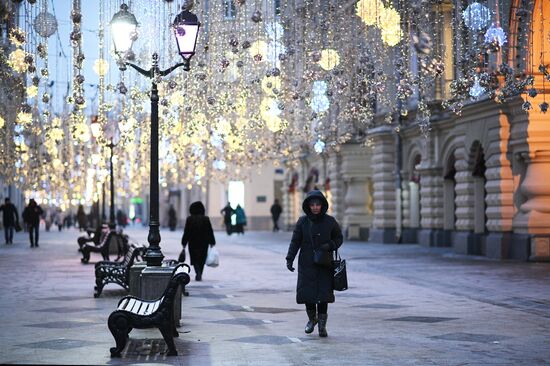 Сильные морозы в Москве