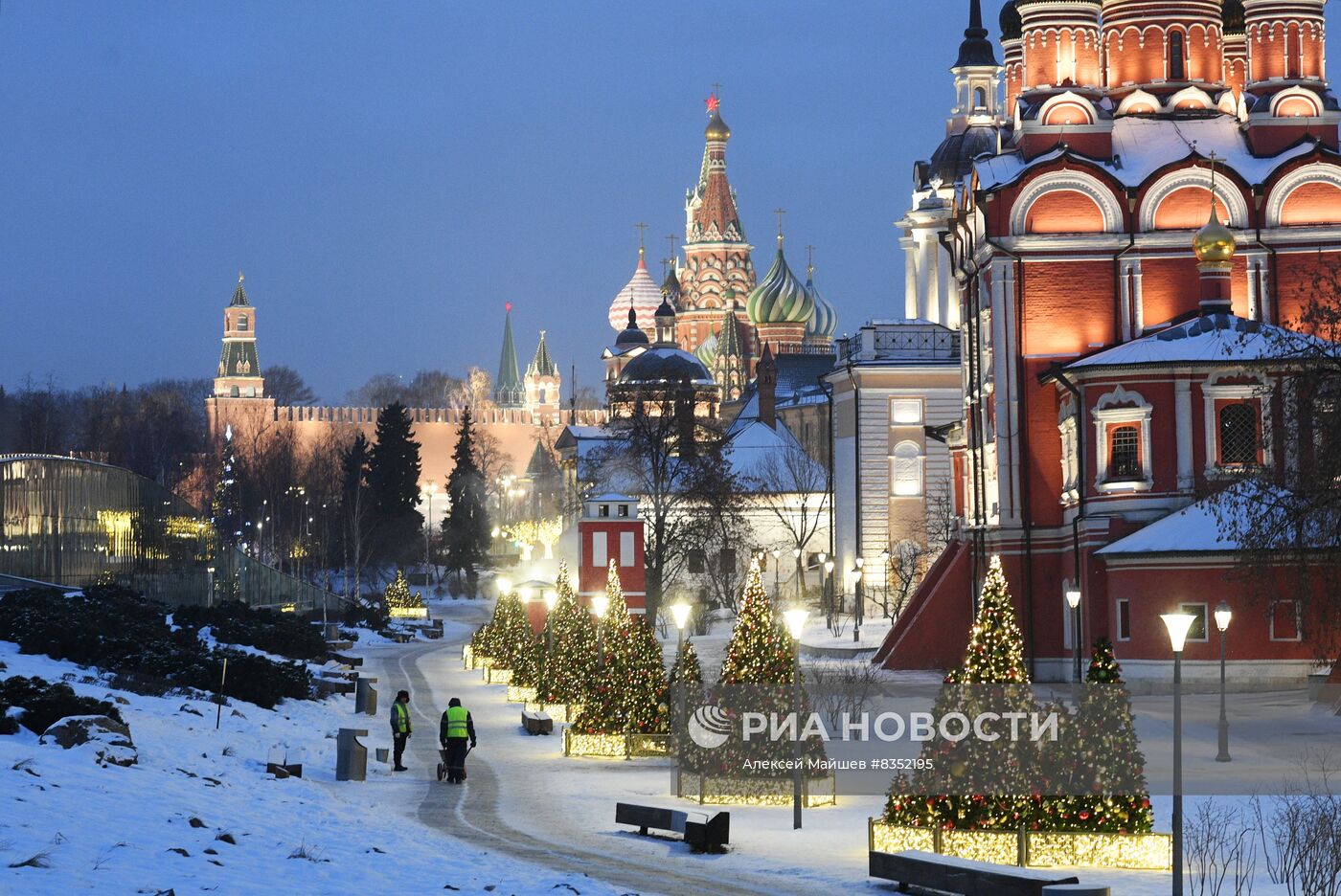 Сильные морозы в Москве