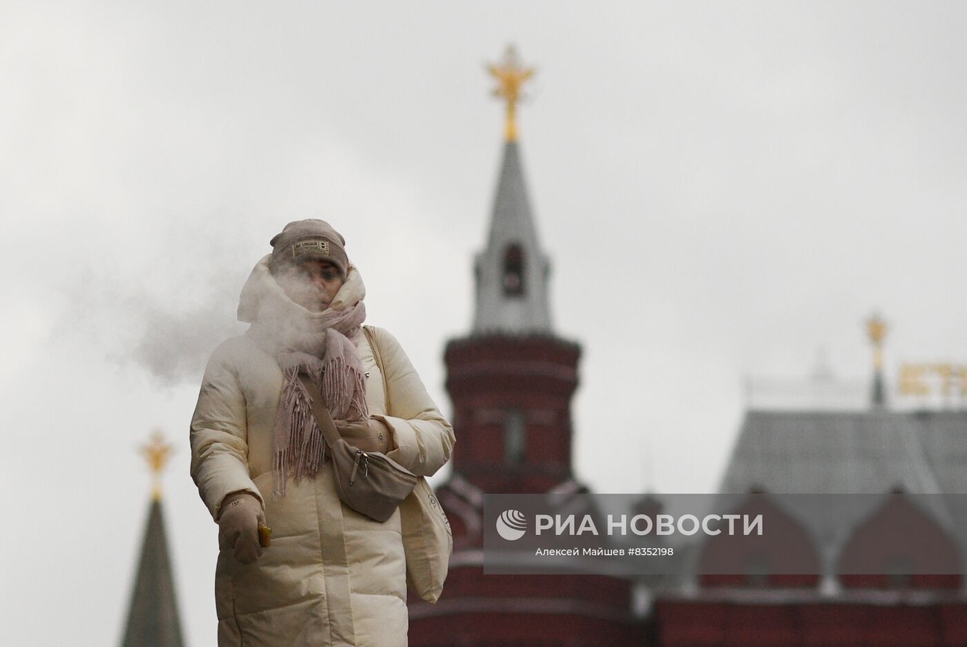 Сильные морозы в Москве