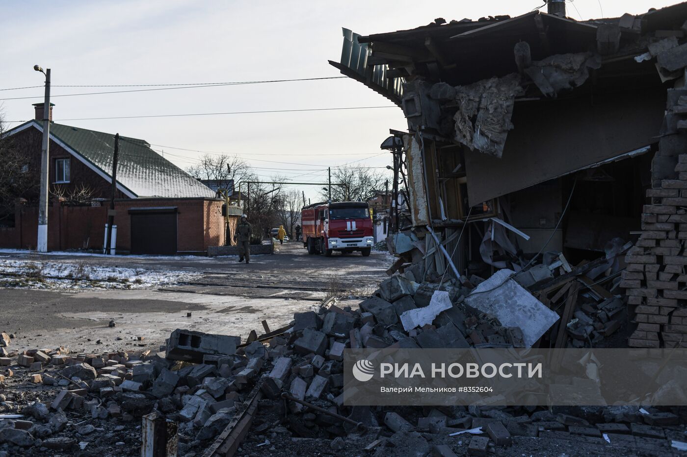 Последствия обстрела Донецка