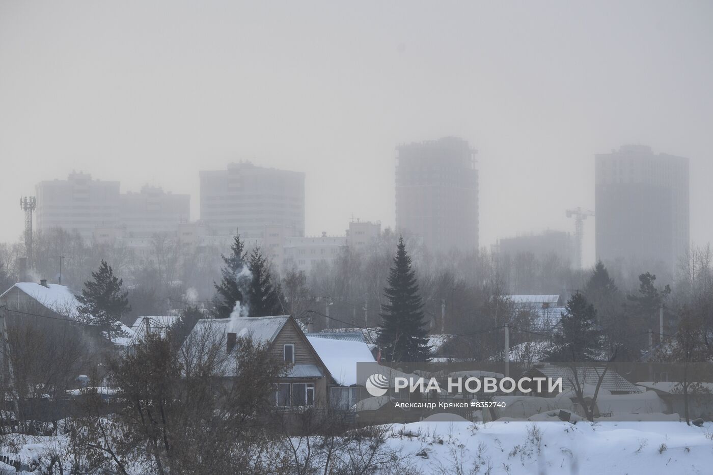 Сильные морозы в регионах России