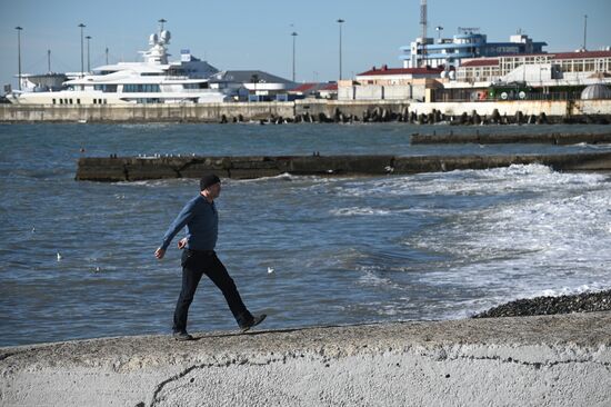 Зимние пляжи открылись в Сочи