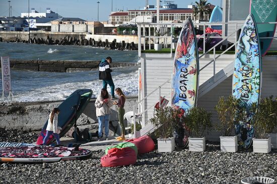 Зимние пляжи открылись в Сочи