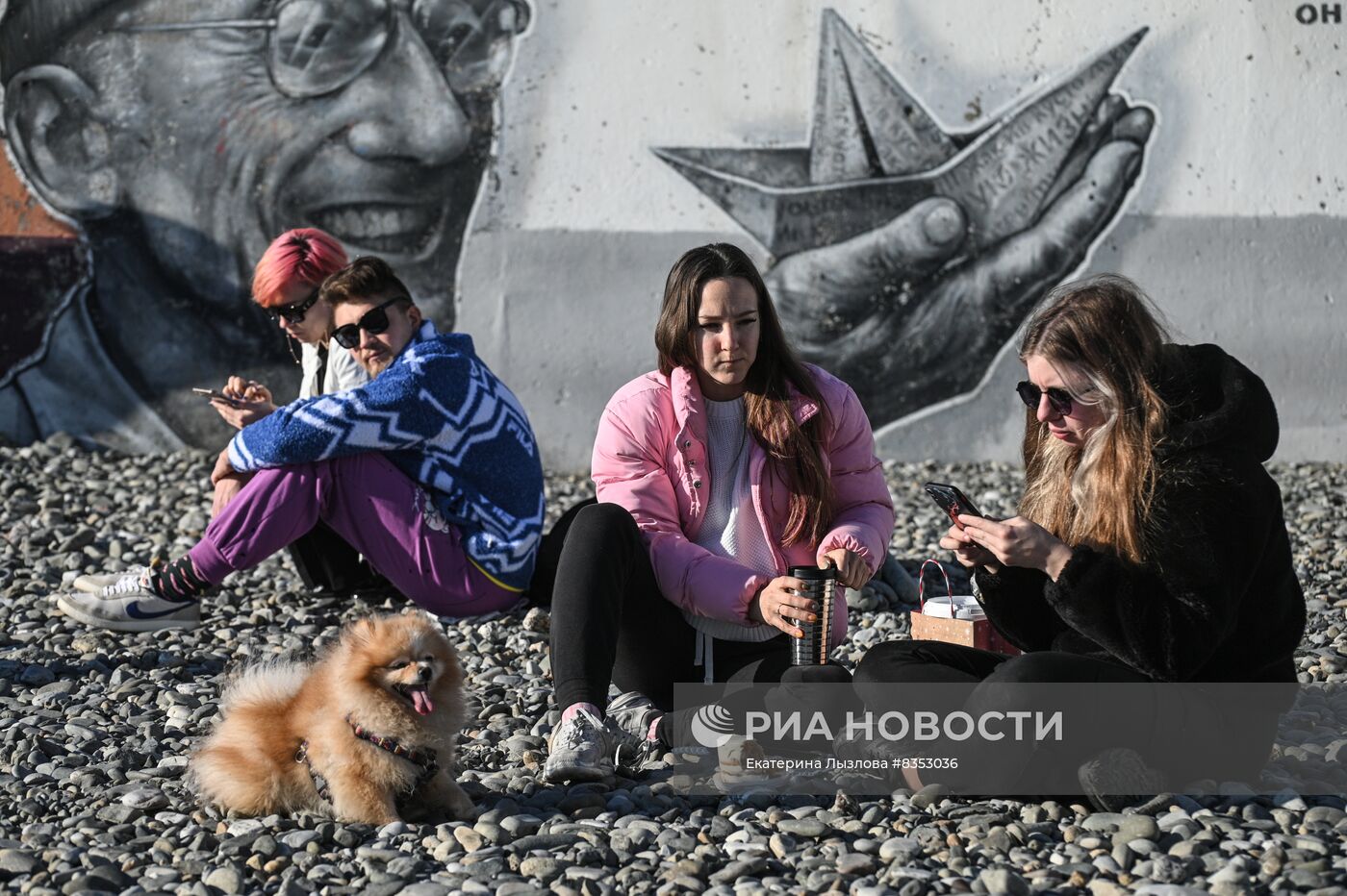 Зимние пляжи открылись в Сочи